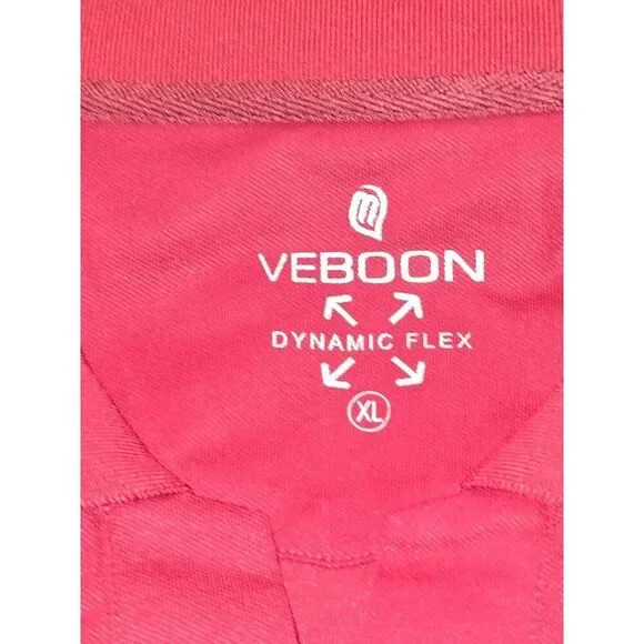 NWT VEBOON Polo Shirt Mens Size M Red Athletic Dynamic Flex Stretch - Picture 5 of 8